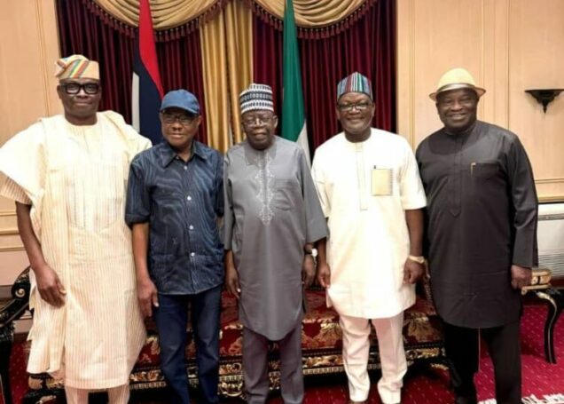 You are currently viewing Wike Leads Former PDP Governors To Tinubu