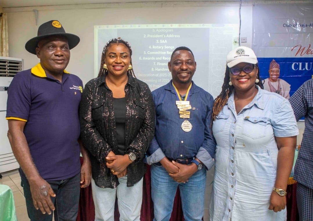 You are currently viewing Change Of Guard At Rotary Club Of Ikeja-Alausa Central, As Muyiwa Akintunde Hands Over Presidency