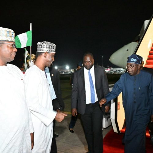 Read more about the article Tinubu Returns To Abuja After Saint Lucia, Brazil Trip