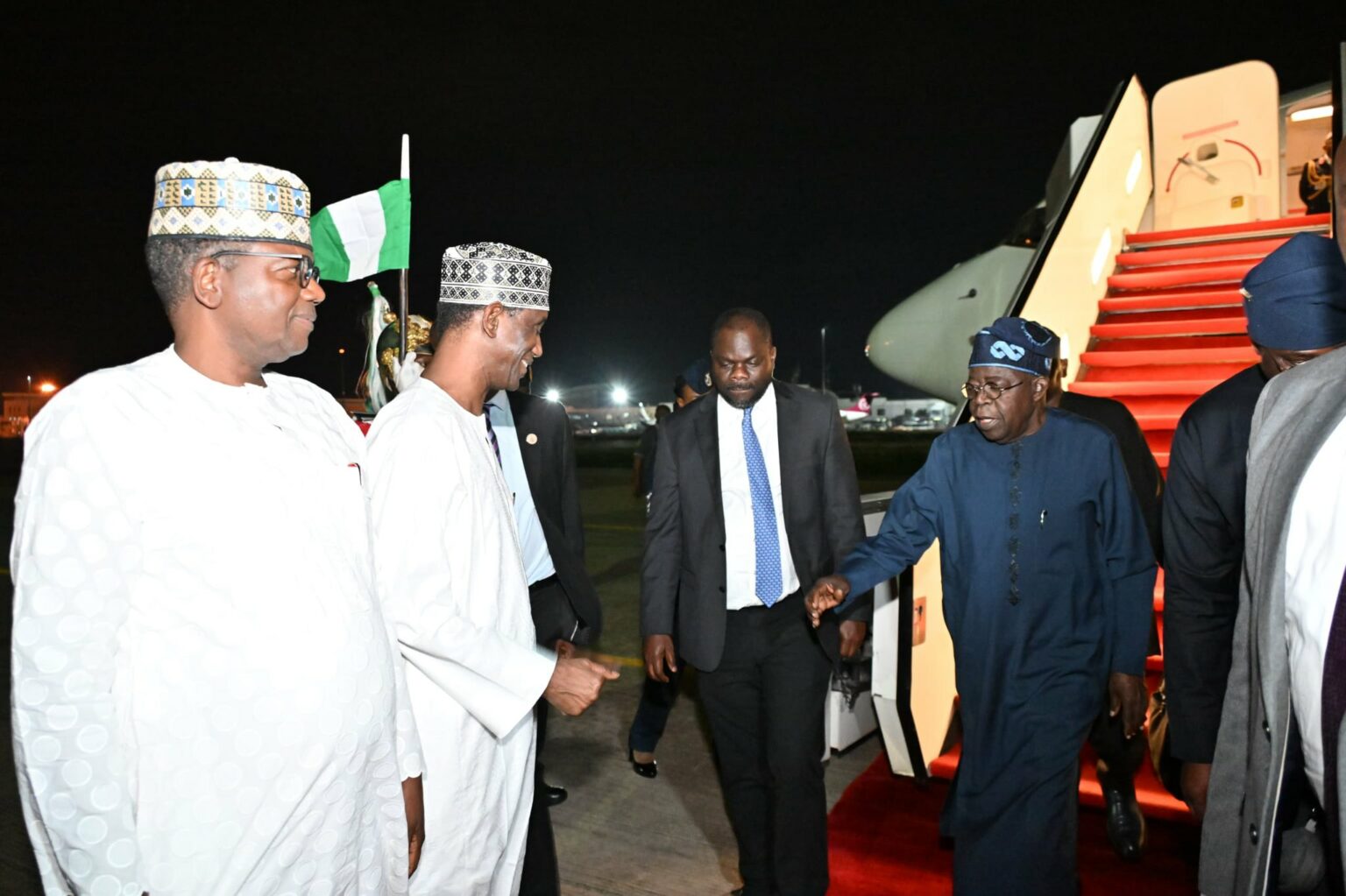 You are currently viewing Tinubu Returns To Abuja After Saint Lucia, Brazil Trip