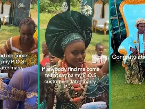 Read more about the article Female POS Agent Rejoices as She Ties Knot with Customer, Video Gets Attention on TikTok