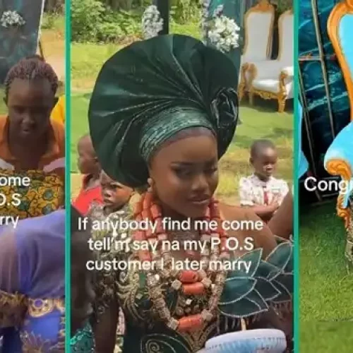 Female POS Agent Rejoices as She Ties Knot with Customer, Video Gets Attention on TikTok