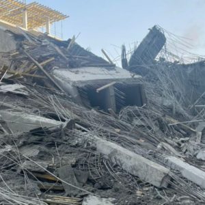 Collapsed building
