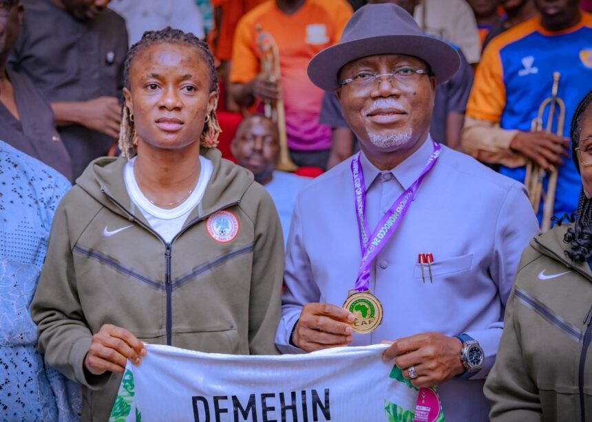 You are currently viewing Falcons’ Demehin Gets ₦30m, House From Ondo Governor After WAFCON Win
