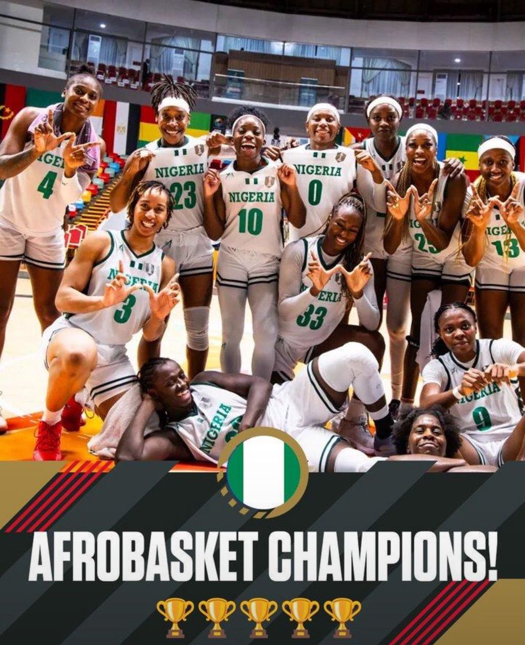 You are currently viewing D’Tigress Overcome Mali 78-64 To Win Fifth Consecutive Title 