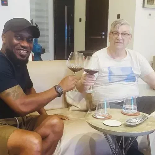 Okocha Hosts Former Super Eagles Coach Clemens Westerhof In Lagos