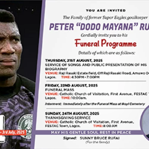 Peter Rufai’s Home Journey Begins On The NFF Anniversary