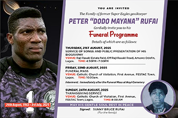 Read more about the article Peter Rufai’s Home Journey Begins On The NFF Anniversary
