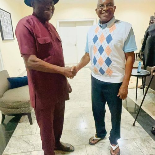 2027: Goodluck Jonathan Meets ADC Chairman, David Mark