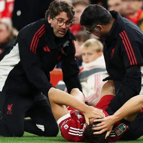 Read more about the article Liverpool’s Leoni Out for A Year with ACL Injury