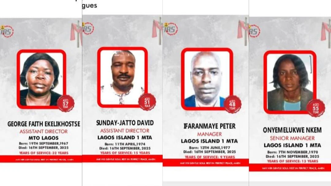 You are currently viewing REVEALED: Names, Pictures of Four FIRS Staff Who Died in Afriland Towers Fire