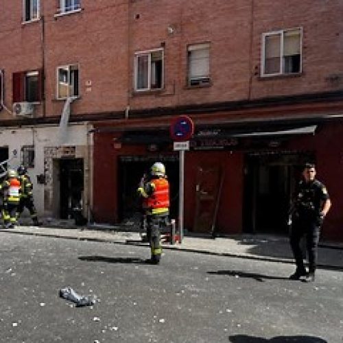 An Explosion in A Cafe in the Spanish Capital Madrid Injured 21 People, Three of Them Seriously, Emergency Services Said