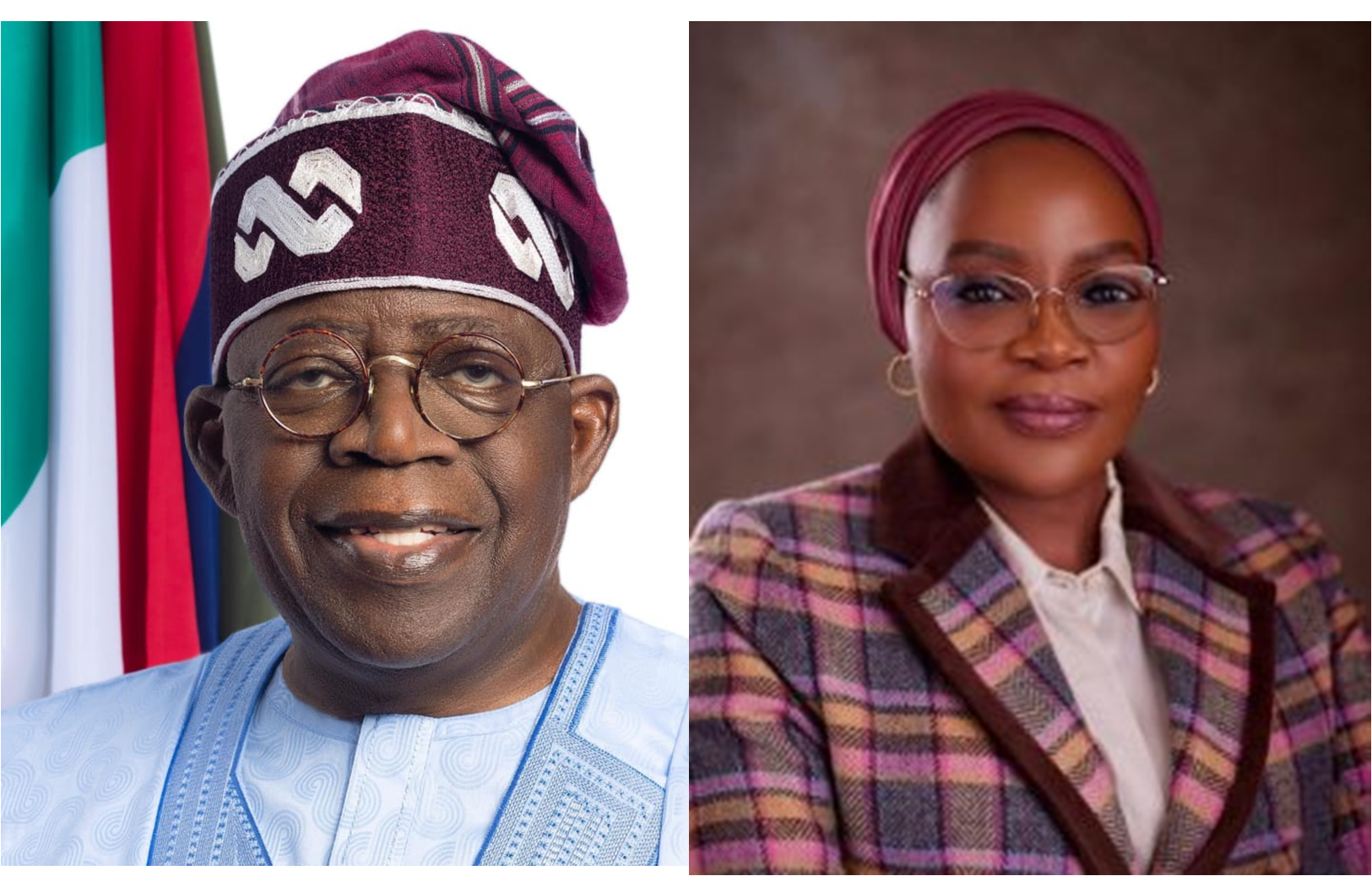 Tinubu with Aisha Garba