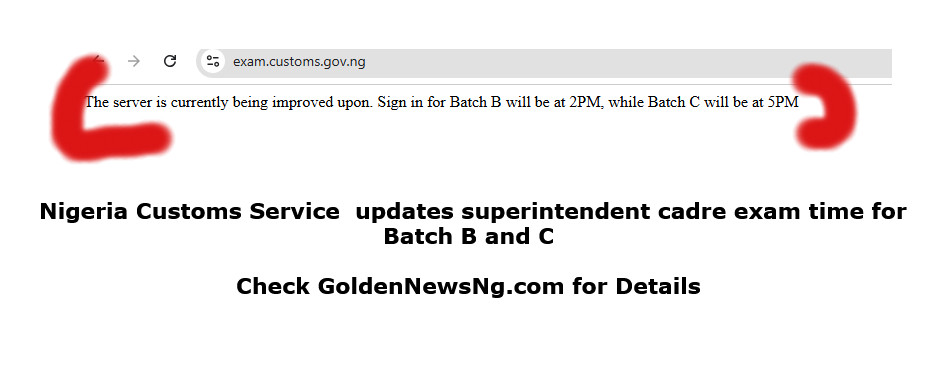 You are currently viewing Nigeria Customs Service Reschedules Recruitment Test for Batches B & C – See New Time