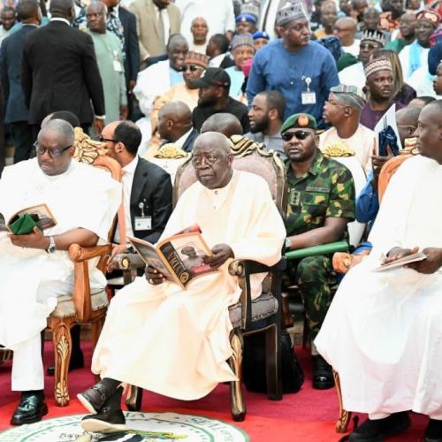 Read more about the article In Jos, President Tinubu Assures Northern Christians of Fairness, As He Pays Tribute to Lydia Yilwatda, Mother of The APC Chairman