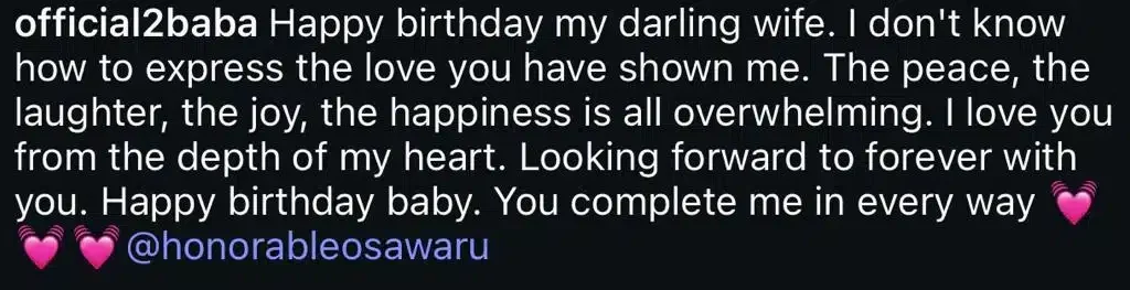 “You Complete Me” – 2face Idibia Melts Hearts with Emotional Birthday Tribute to His Wife, Natasha 3 WhatsApp Image 2025 11 14 at 6.48.29 PM.jpeg