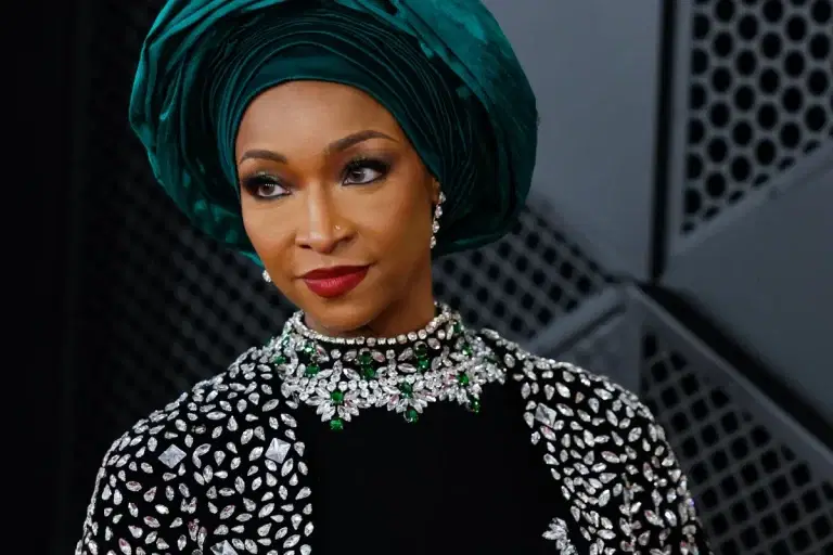 hannatu musawa arrives on the grammys red carpet at the crypto com arena in los angeles ca sunday feb 4 2024.jpg 768x512 1