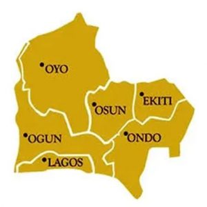 Map of Southwest Nigeria