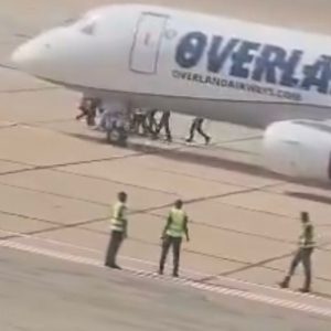 Overland plane at Ilorin airport
