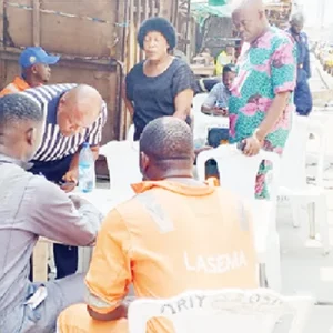 LASEMA officials collating names