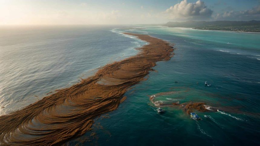 a brown ribbon as long as a continent has formed between the atlantic and africa and its not a good sign 1 1 1 1